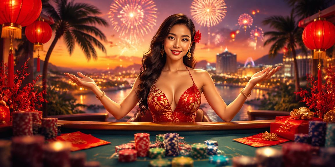 Người chơi Baccarat tại Phú Quốc dưới ánh đèn lồng trong không khí lễ hội